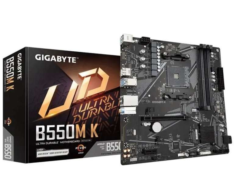 Gigabyte AMD B550M K AM4 DDR4 Micro ATX Gaming Motherboard w/code @ Ebuyer UK Store