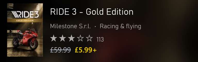 RIDE 3 - Gold Edition RIDE 3 - Gold Edition RIDE 3 - Gold Edition