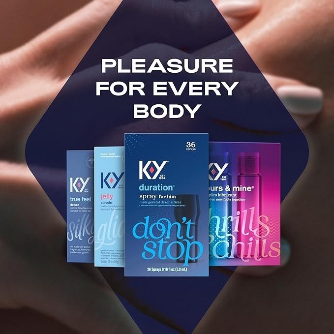 K-Y Duration Spray 0.16 fl oz, for Men, Adult Couples, Lidocaine Numbing Male Genital Desensitizer to Last Longer, Pleasure Enhancer, 36 Sprays, No Mess Easy Application